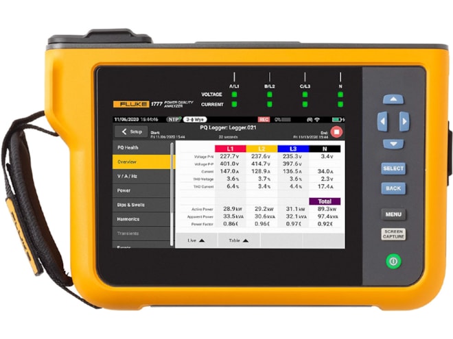 Fluke 1770 Series Three-Phase Power Quality Analyzers