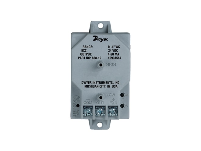 Dwyer 668 Differential Pressure Transmitter