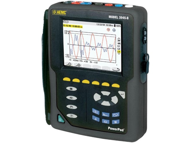 AEMC PowerPad Model 3945-B Power Quality Analyzer