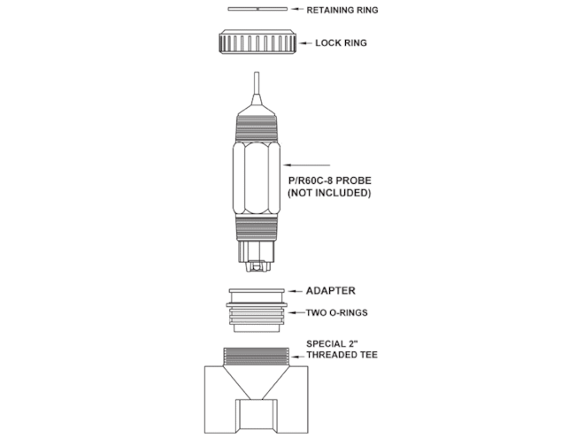 AquaMetrix AM-TEE Flow Through Assembly