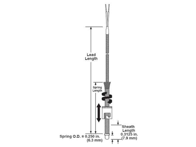 Watlow Adjustable Spring Thermocouple
