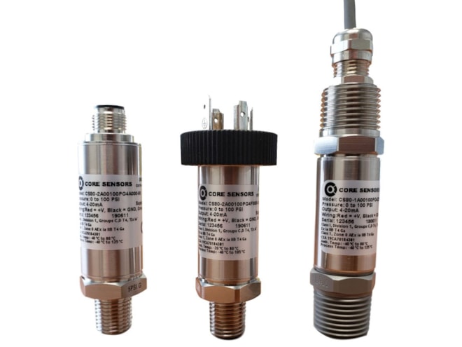Core Sensors CS80 Intrinsically Safe Pressure Transducer