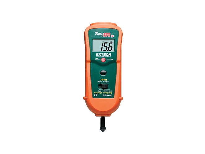 Extech RPM10 Photo/Contact Tachometer with Infrared Thermometer