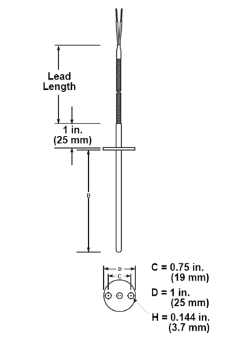 Watlow Flange Style Thermocouple