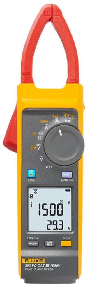 Fluke 393 FC True RMS CAT III 1500V Clamp Meter