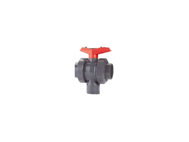 Georg Fischer 543 3-Way Vertical Ball Valve