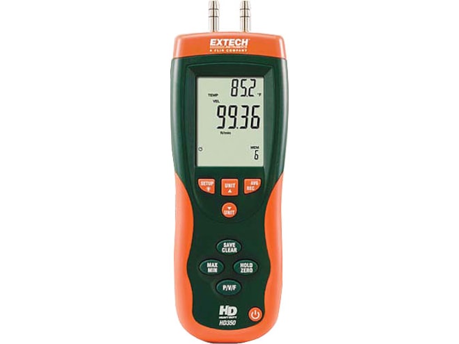 Extech HD350 Pitot Tube Anemometer + Differential Manometer