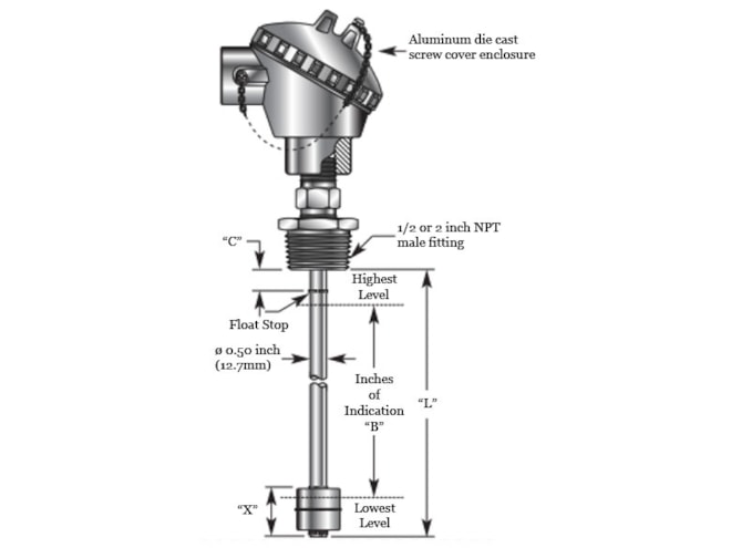 Intempco LFT01 Float Level Transmitter