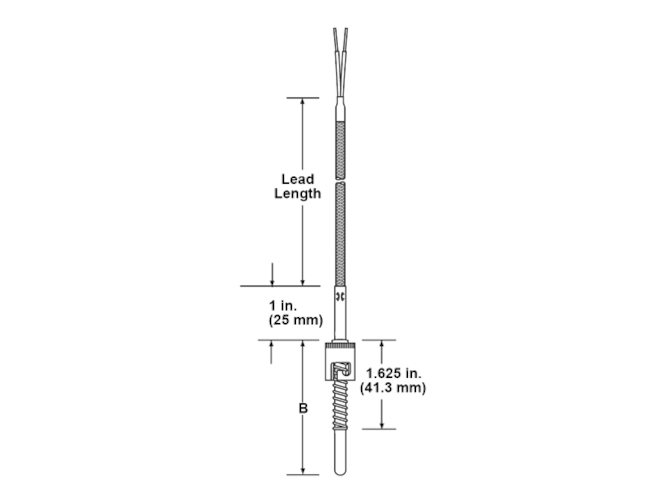 Watlow Rigid Sheath Fixed Bayonet Thermocouple