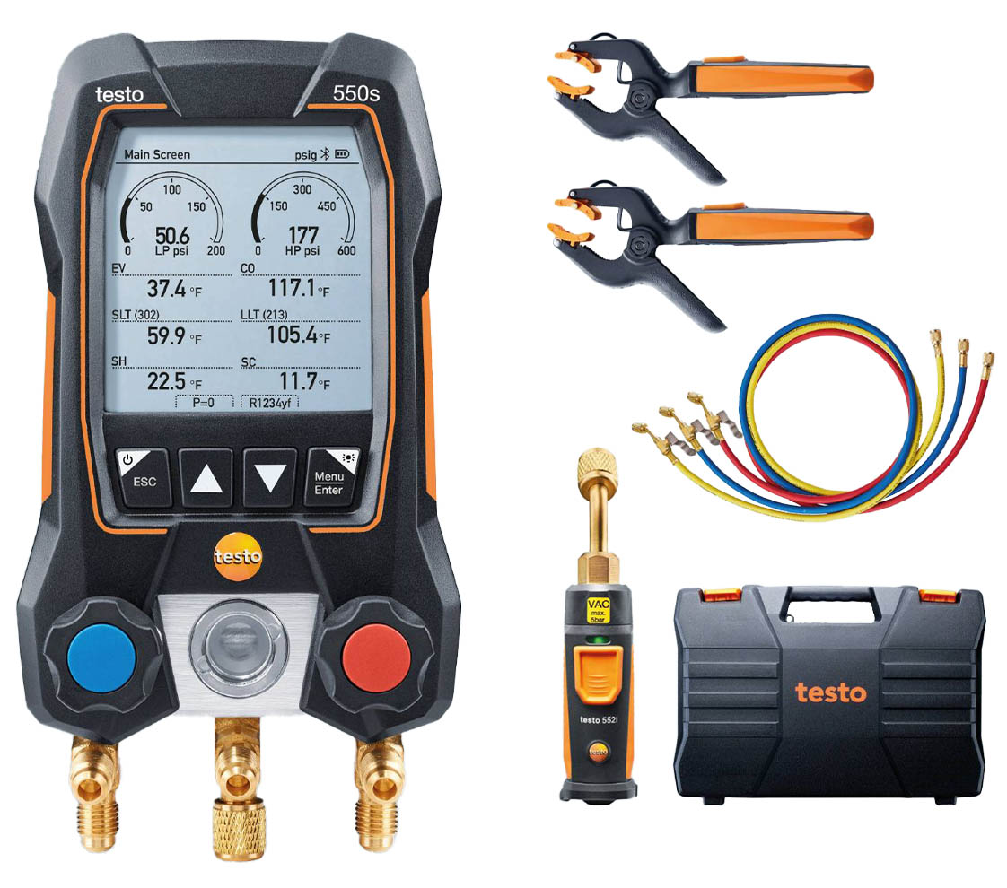Testo 550S Digital Manifold Kit