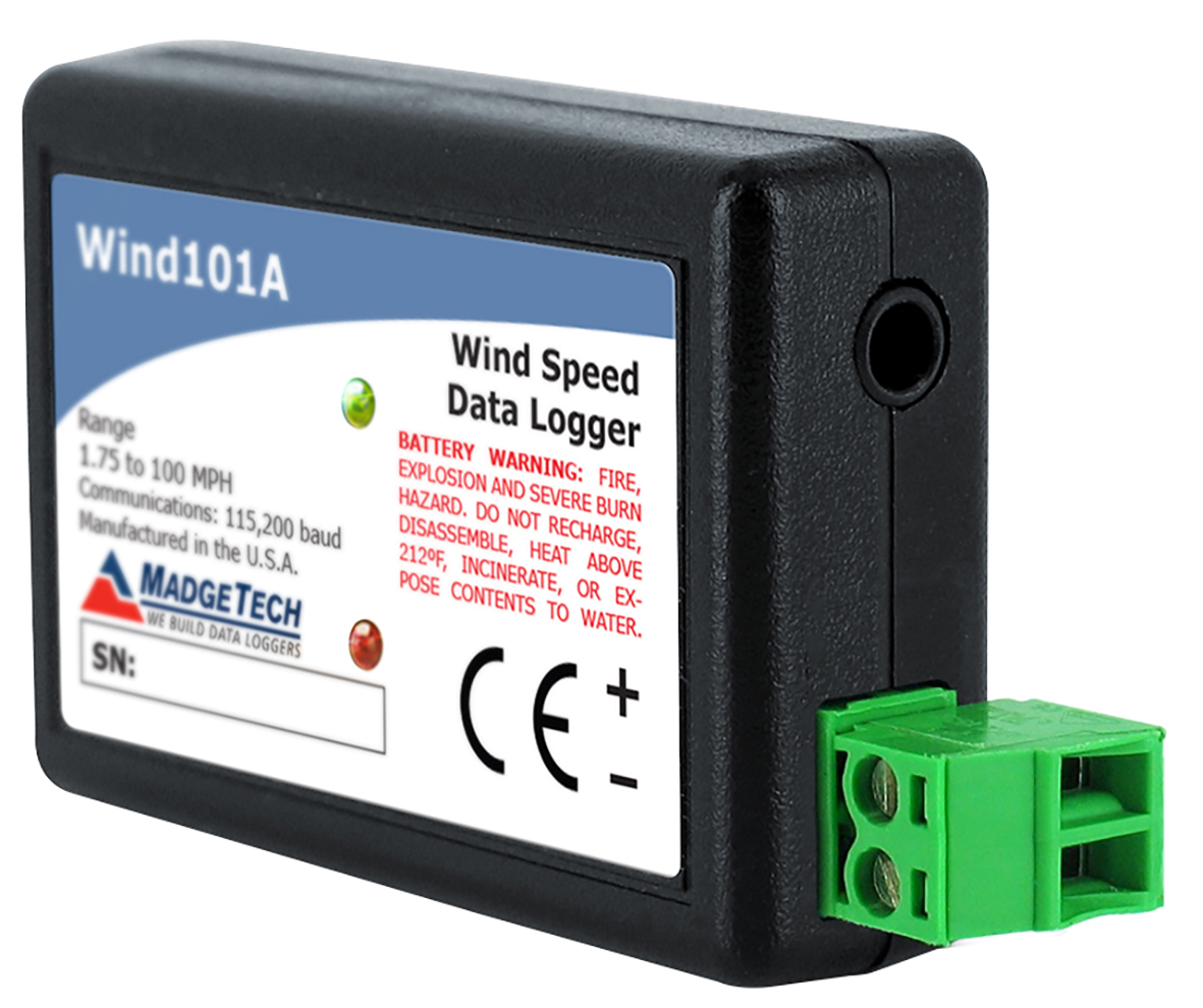 MadgeTech Wind101A Wind Speed Data Logger System