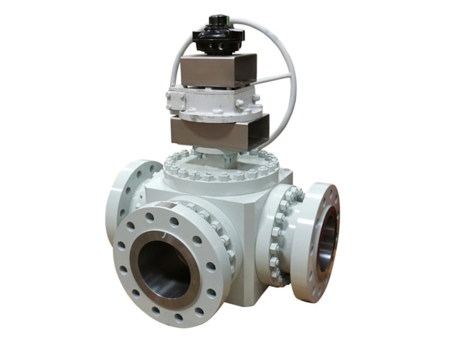JFlow Controls DM3L/T2A00 Series Flanged Multi-Way Ball Valve