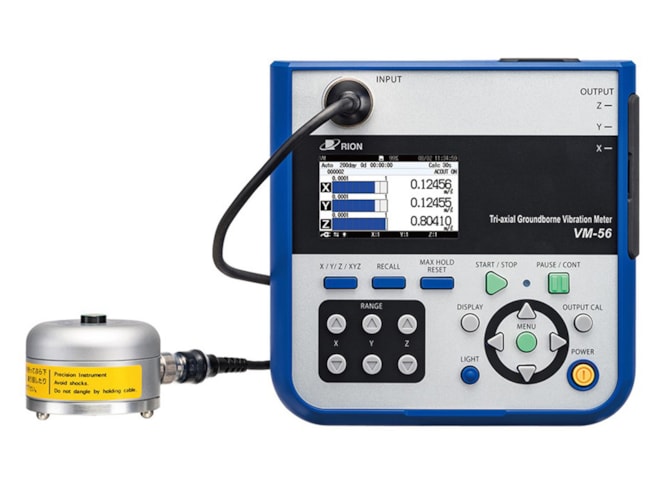 Rion VM-56 Tri-axial Groundborne Vibration Meter
