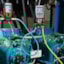 Testo 552 Vacuum Gauge Connected to the Testo 570 Digital Manifold
