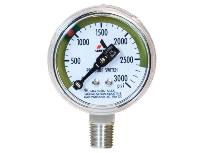 US Gauge IPS-300 Ultra High Purity Pressure Switch Gauge