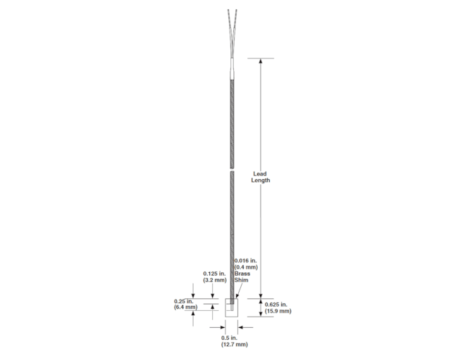 Watlow Brass Shim Style Thermocouple